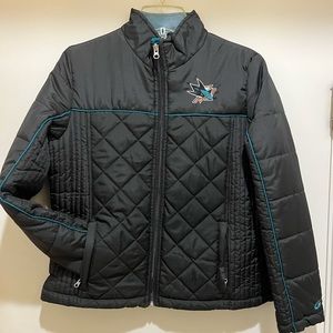 San Jose SHARKS Women Puffer Jacket By G-III - Size: M, NEW With Hang Tag